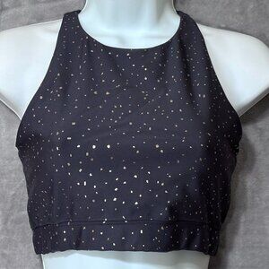 Peloton Sports Bra Gray with Gold Print Style PO011108 Sz M